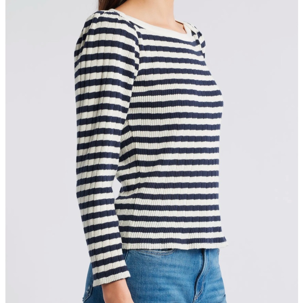 Sold out Nation LTD Amelie striped blouse pointelle
